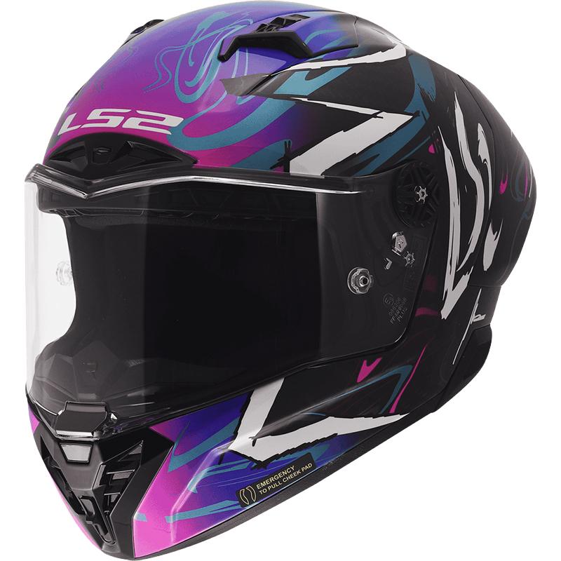 Casque Ff805 Thunder Gp Aero Carbon Drift Blue Purple-06 LS2