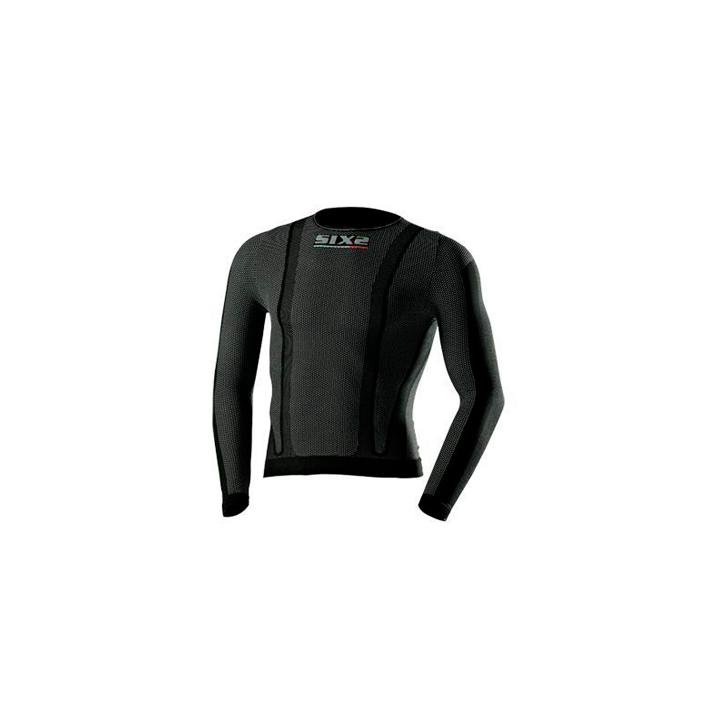 Maillot Technique Manches Longues Carbone SIXS - Taille S, Noir, Coupe Extra-slim - Neuf Avec étiquettes