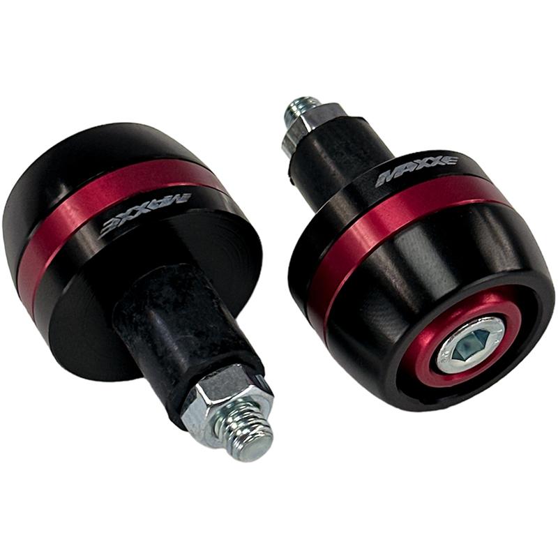 Embouts de guidon Alu 002 noir/rouge