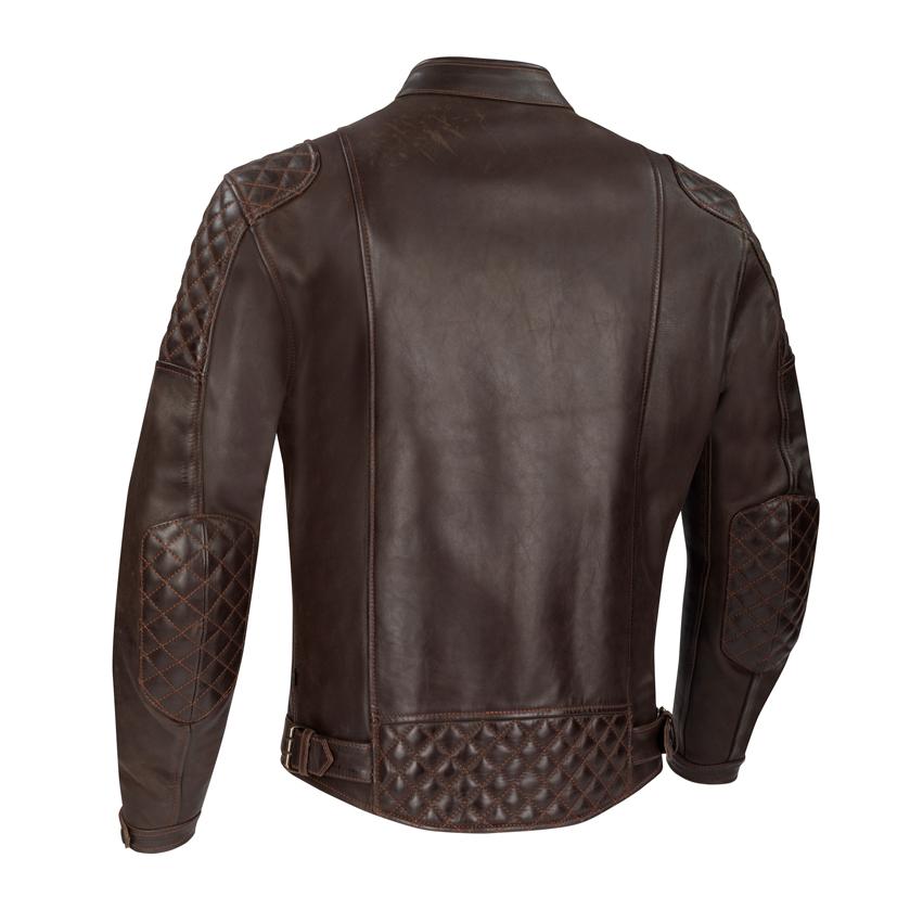Veste Homme En Cuir Véritable Style Moto - Motif Croco Relief Marron - Taille Sur Mesure