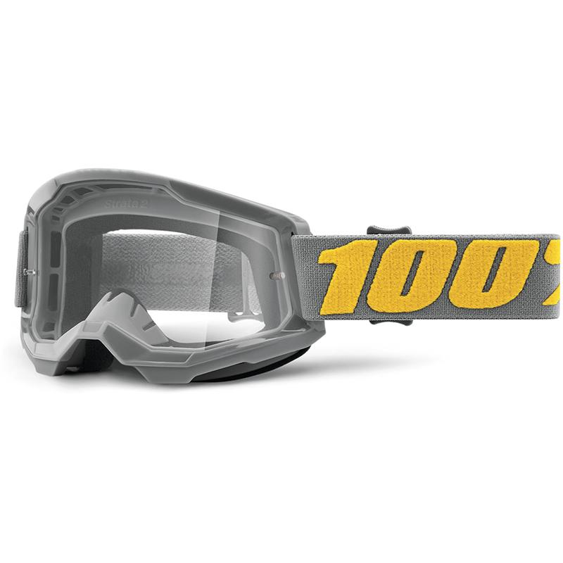 100% Masque cross STRATA 2 IZIPIZI gris/jaune