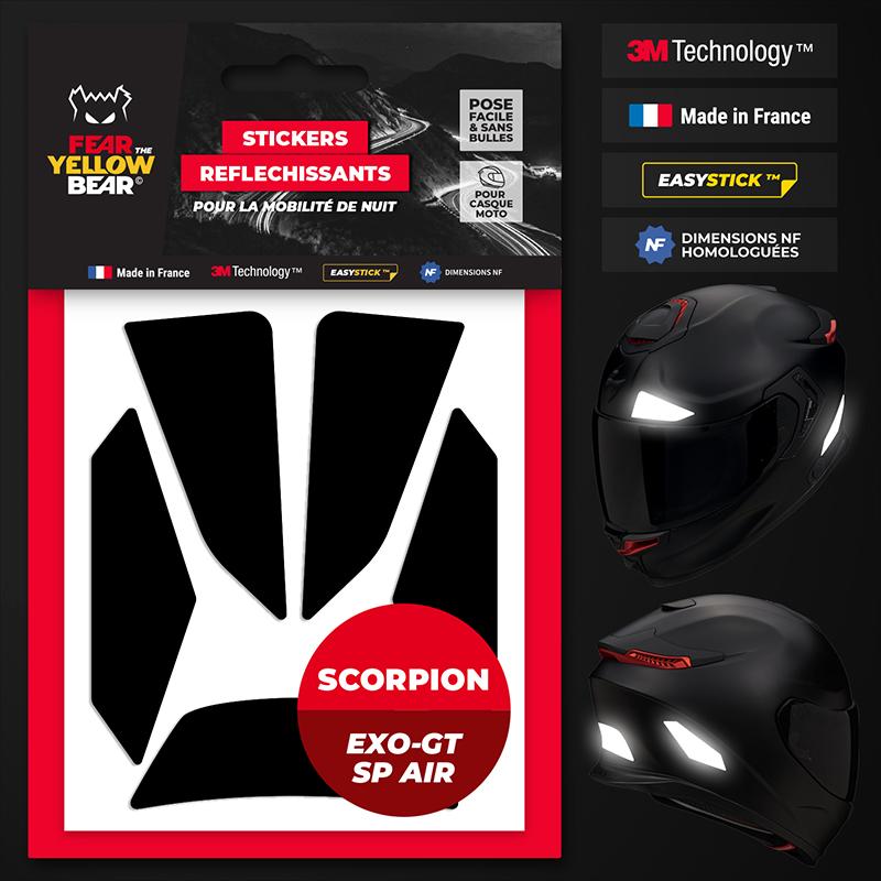 FEARTHEYELLOWBEAR Stickers réfléchissants casque EASY REPLICA SCORPION EXO GT SP AIR