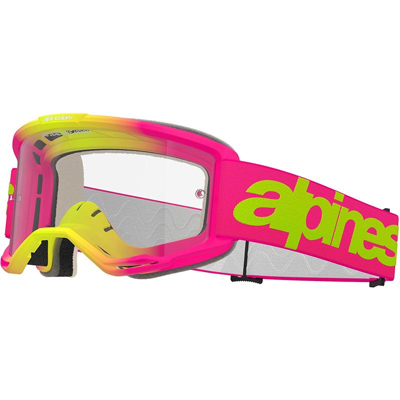 ALPINESTARS Masque cross VISION 5 WORDMARK - ROSE FLUO/JAUNE FLUO