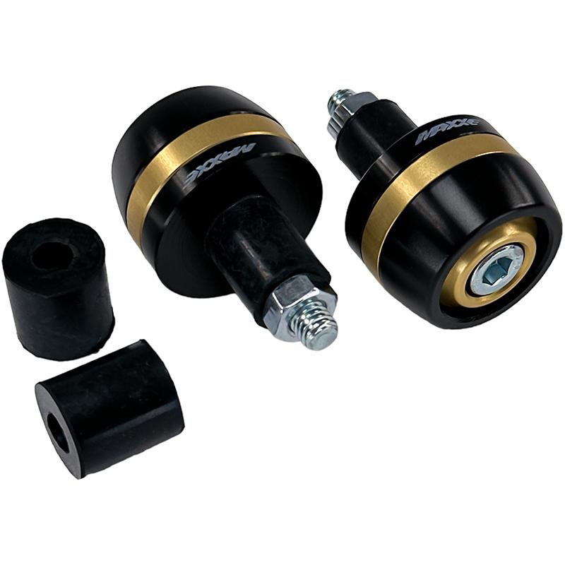 MAXXE Embouts de guidon Alu 002 noir/or 2