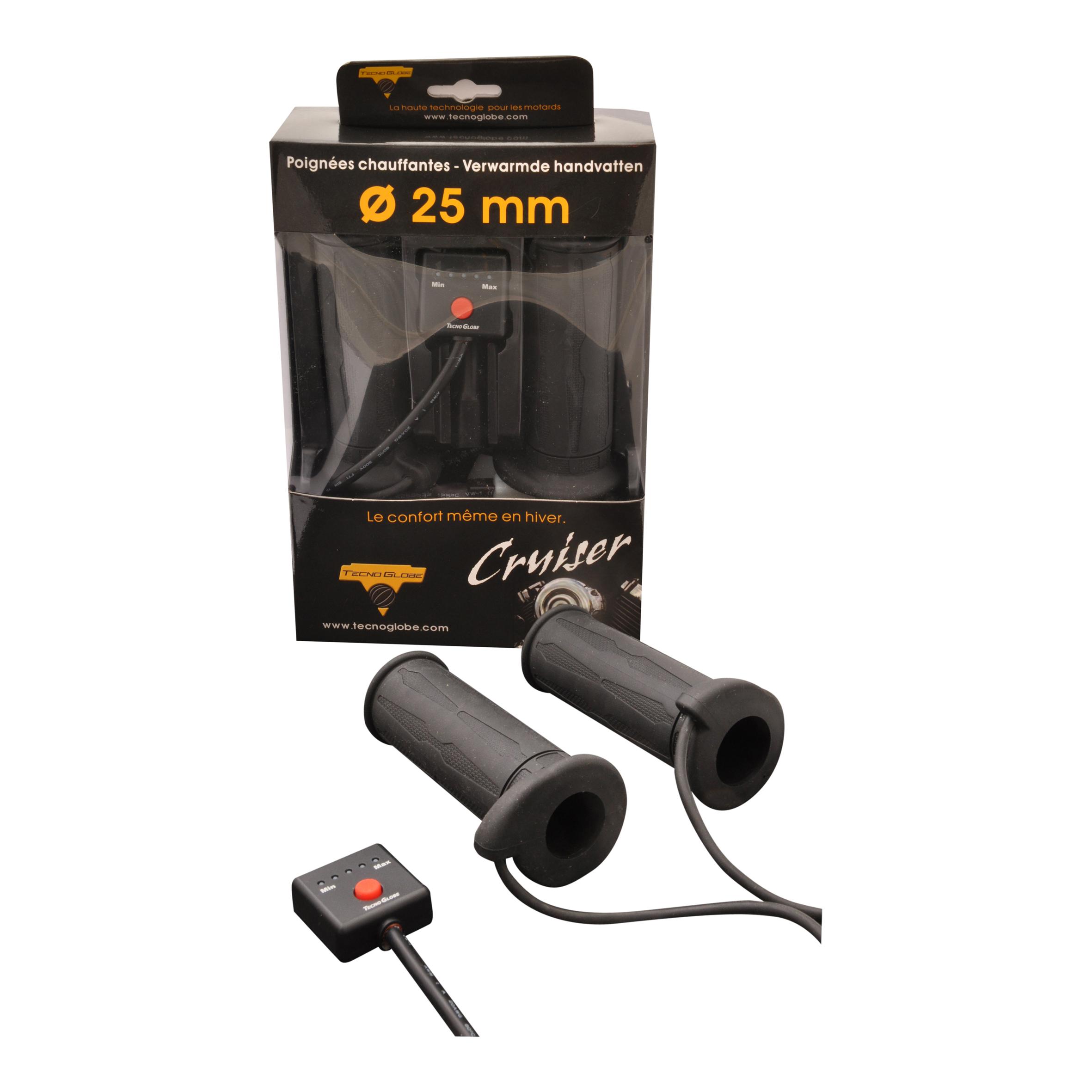 TECNOGLOBE Poignées Chauffantes LUXE Moto - 120mm 2