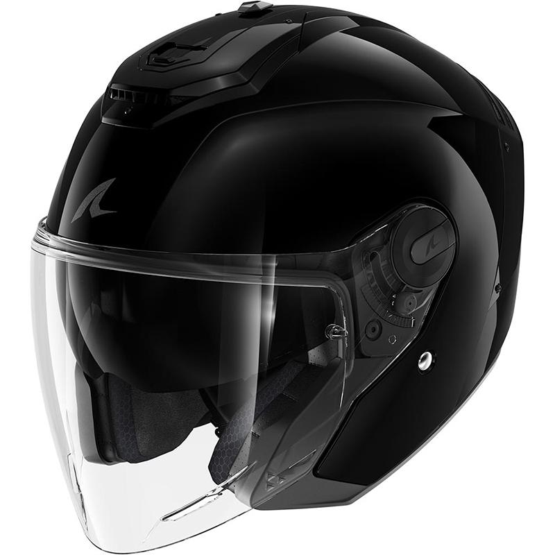 SHARK Casque RS JET BLANK noir brillant