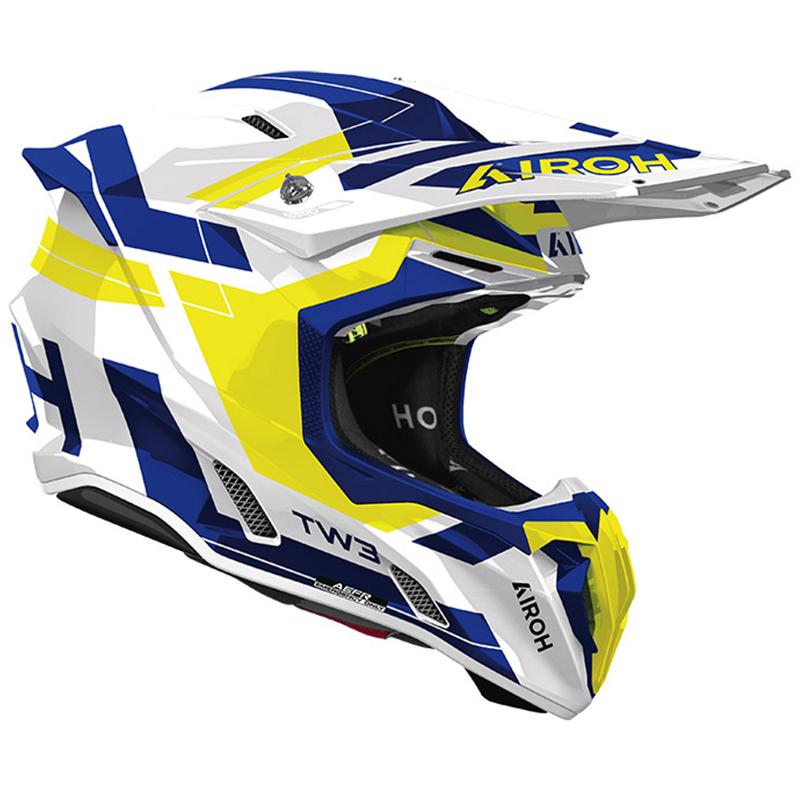 AIROH Casque cross TWIST 3 DYNASTY BLUE/YELLOW GLOSS 2