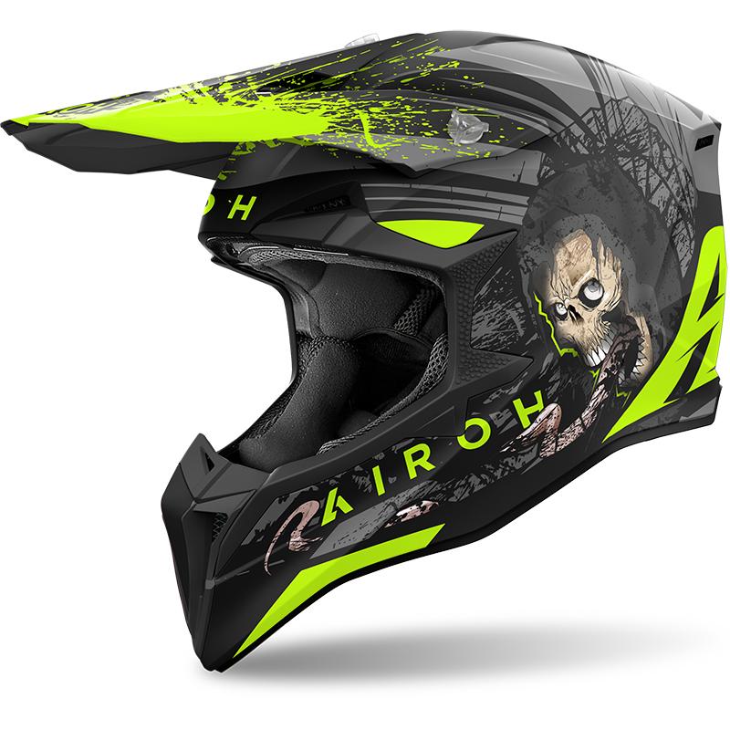 AIROH Casque cross WRAAAP DARKNESS