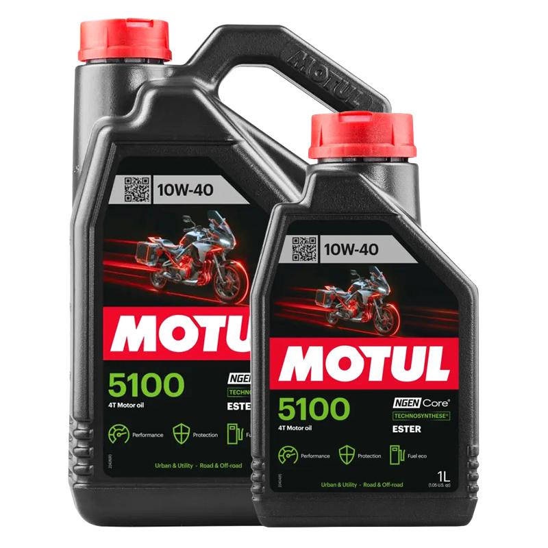 MOTUL Huile 4T Lot 4L+1L 5100 4T 10W40