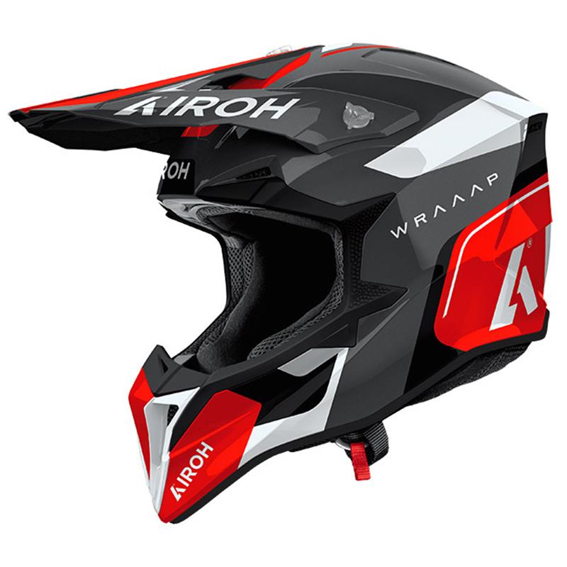 AIROH Casque cross WRAAAP CONQUER RED GLOSS