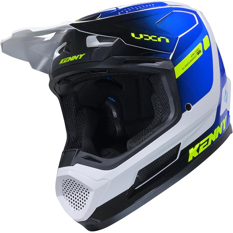 KENNY Casque cross PERFORMANCE GRAPHIC WHITE BLUE