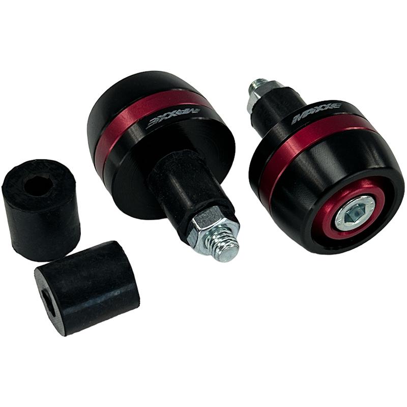 MAXXE Embouts de guidon Alu 002 noir/rouge 2