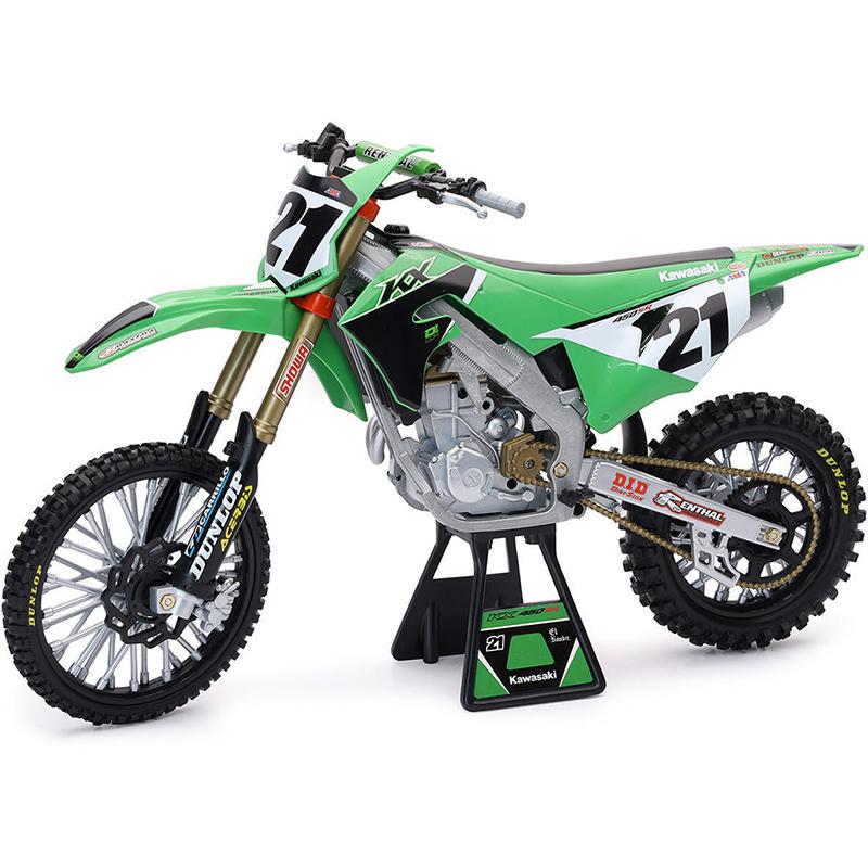 NEWRAY Réplique 1/6&deg; Moto Kawasaki 450 KX J. ANDERSON