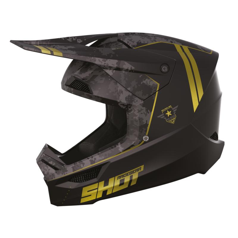 SHOT Casque cross FURIOUS ARMY GOLD