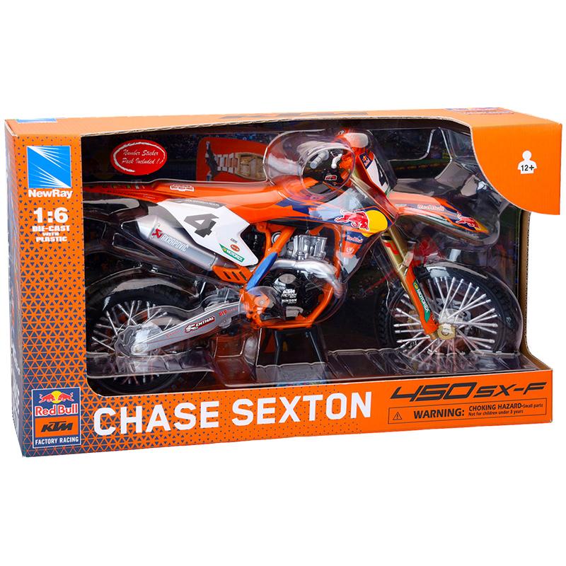 NEWRAY Réplique 1/6&deg; KTM 450 SX-F REDBULL SEXTON 2