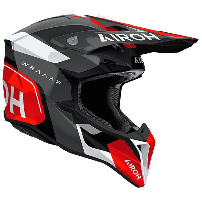 AIROH Casque cross WRAAAP CONQUER RED GLOSS 2