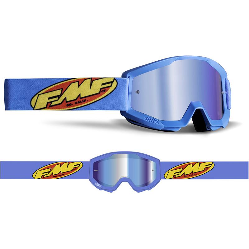 FMF Masque cross POWERCORE Core Cyan - Mirror Blue Lens 2