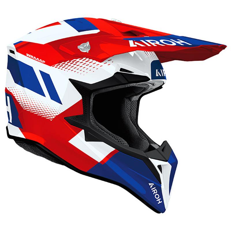 AIROH Casque cross WRAAAP VISION RED/BLUE GLOSS 2