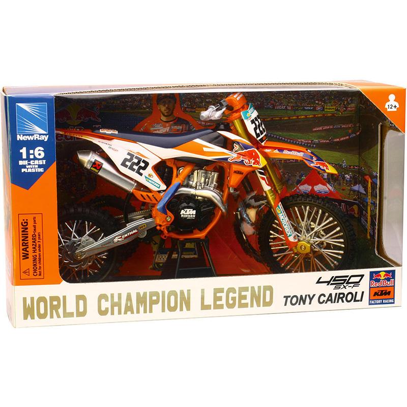 NEWRAY Réplique 1/6&deg; Moto KTM 450 SX-F Red Bull A. CAIROLI 2