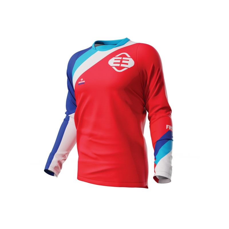 Maillot cross LITE FLY rouge/blanc/navy - , Maillot cross