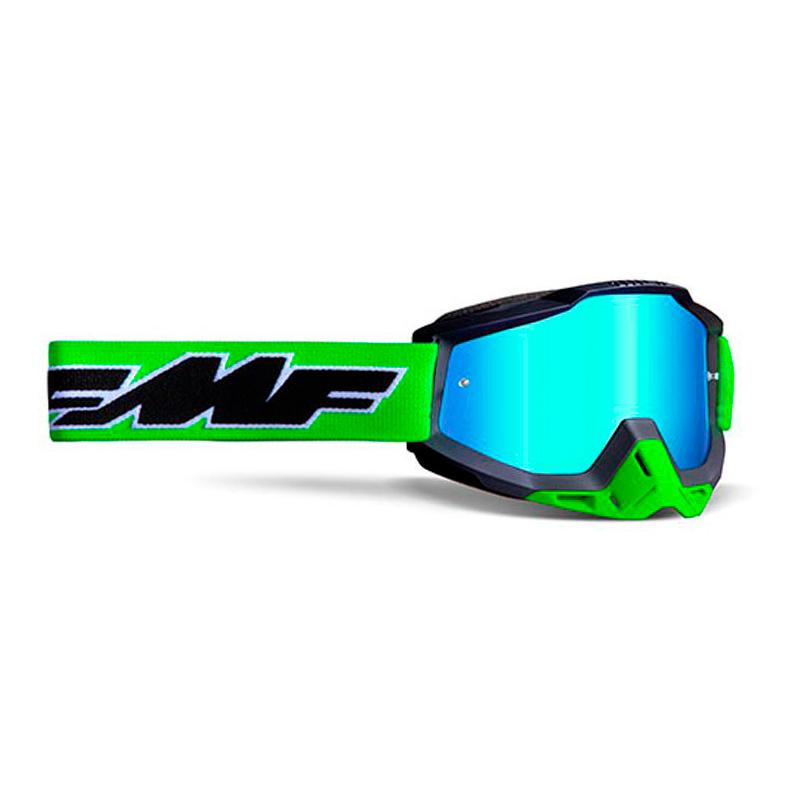 FMF Masque cross POWERBOMB Rocket Lime - Mirror Green Lens 2