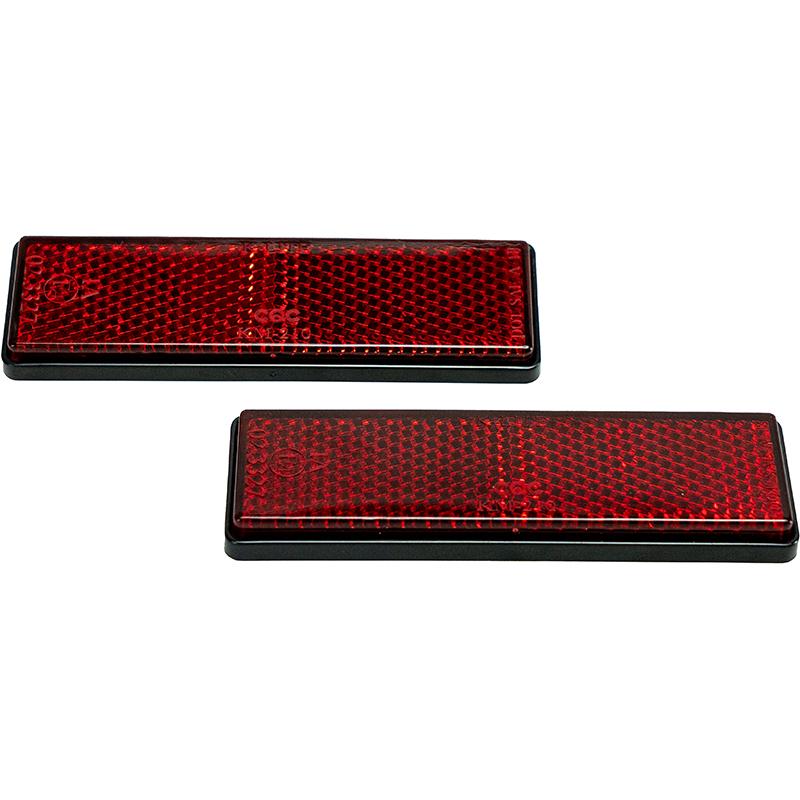 MAXXE Feux Catadioptres Rouge Adhésives Rectangulaire