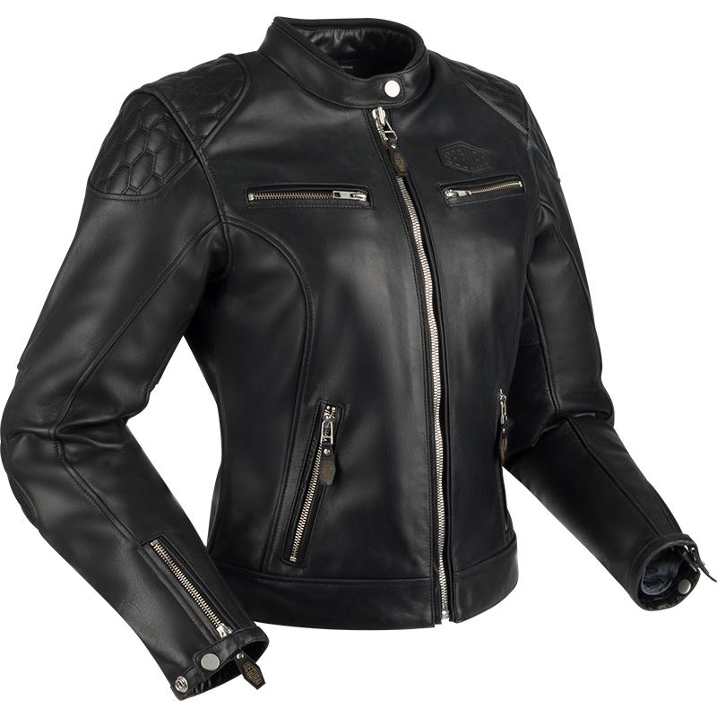 Blouson CURTIS LADY SEGURA noir - MOTO-AXXE.FR, Blouson moto cuir