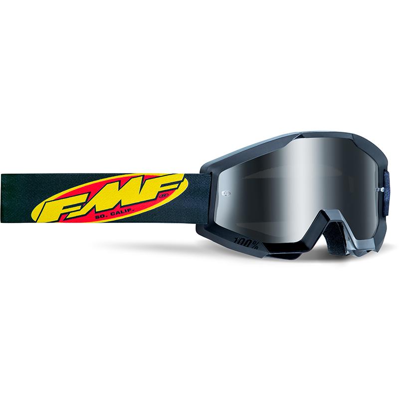 Masque Motocross FMF POWERCORE - Bleu Iridium - Lentille Anti-buée, Mousse Triple Couche, Pour MX, Ski, Snowboard