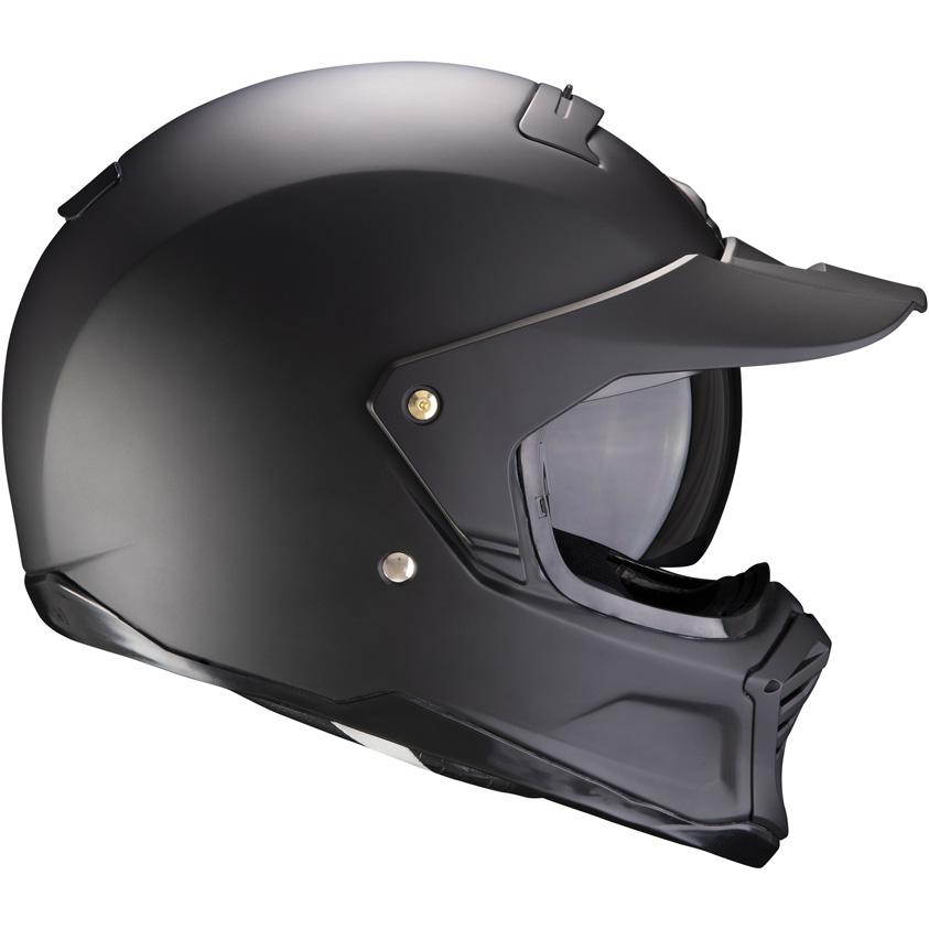 Casque EXOHX1 SOLID SCORPION Noir mat MOTOAXXE.FR, Casque intégral