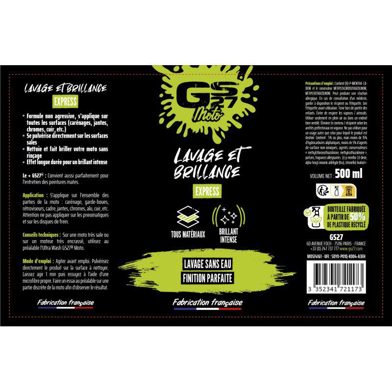 GS27 Nettoyant LAVAGE ET BRILLANCE EXPRESS 500ML 2