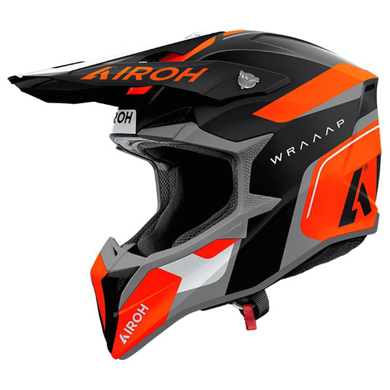 AIROH Casque cross WRAAAP CONQUER ORANGE MATT
