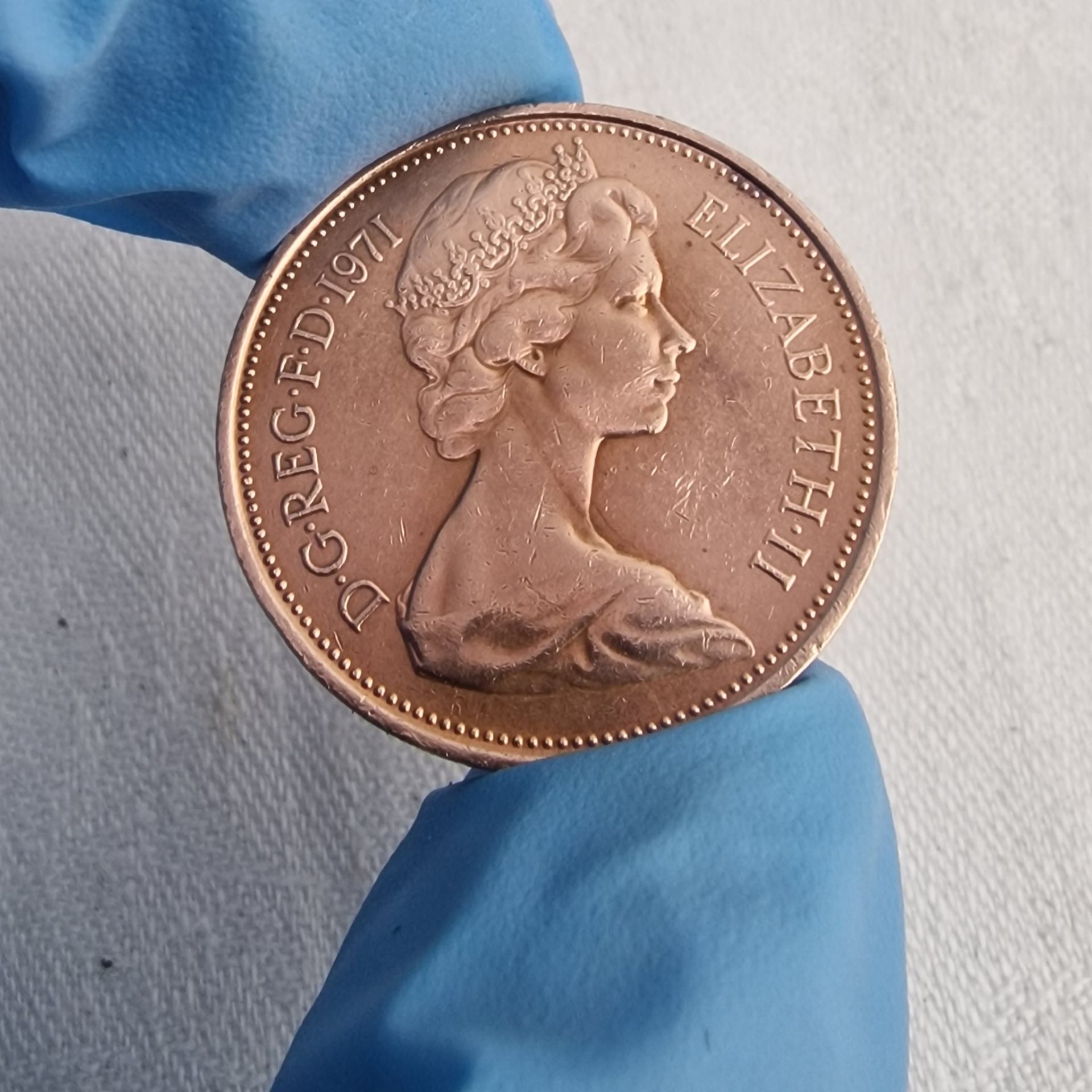 2 new pence Elisabeth II 1971 en qualité TTB  - Photo 7