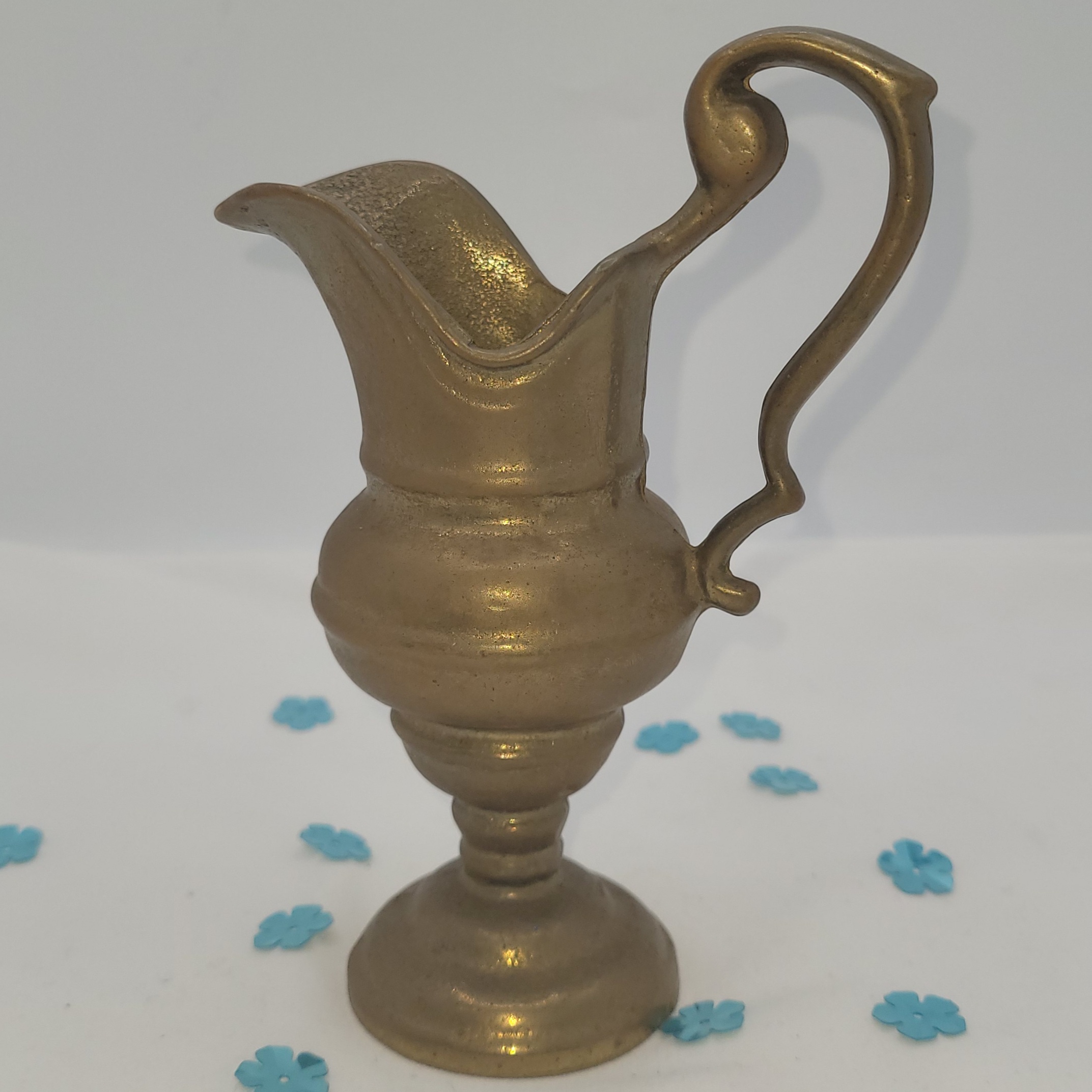 Pichet à lait ancien Allemagne 1942 bronze massif mouler 100% vintage  - Photo 0