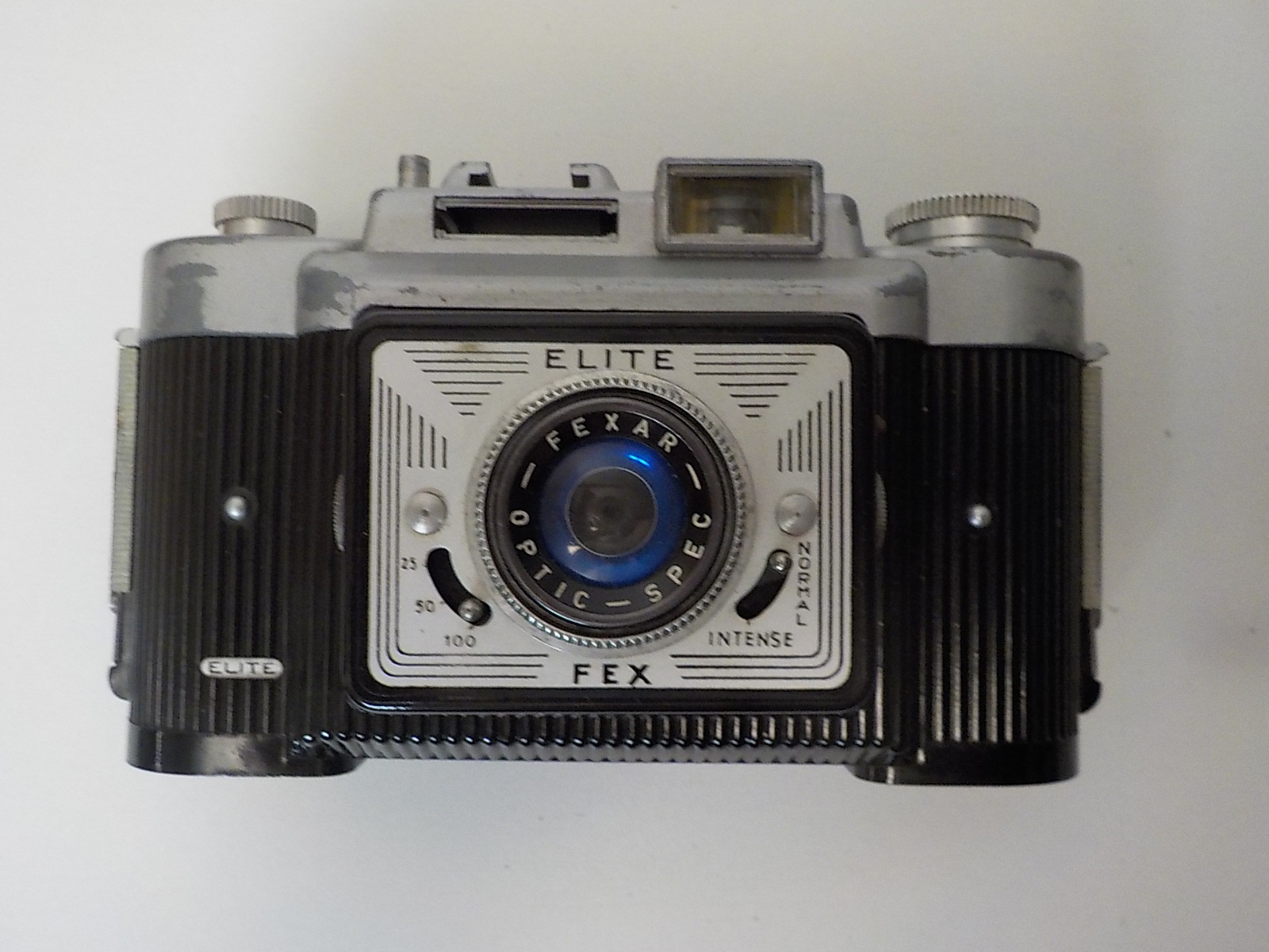 Appareil photo Indo Elite FEX avec pochette en cuir marron original année 1955. - État correct - Photo 5