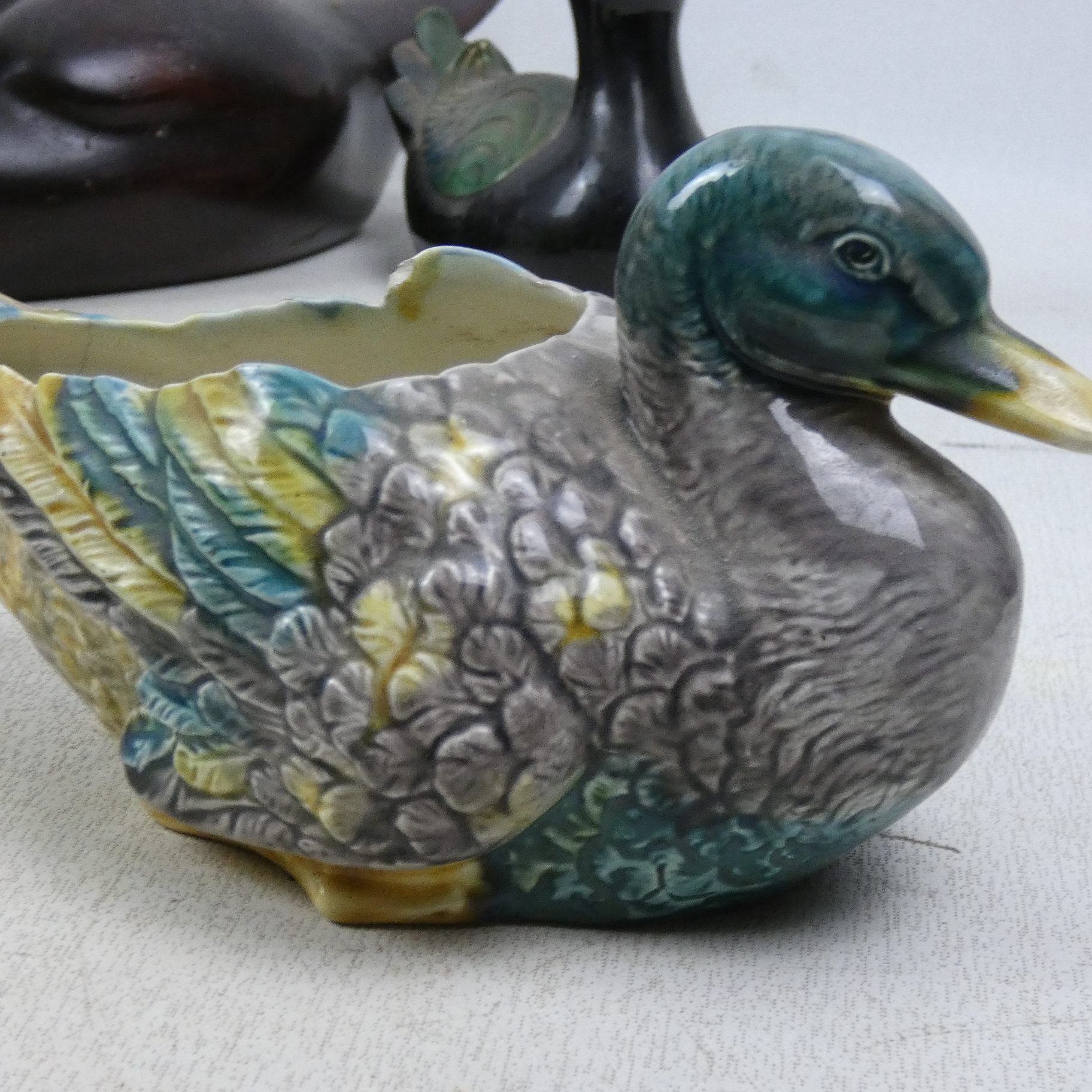 Lot de 6 canards (5 en bois et 1 en céramique) - Photo 8