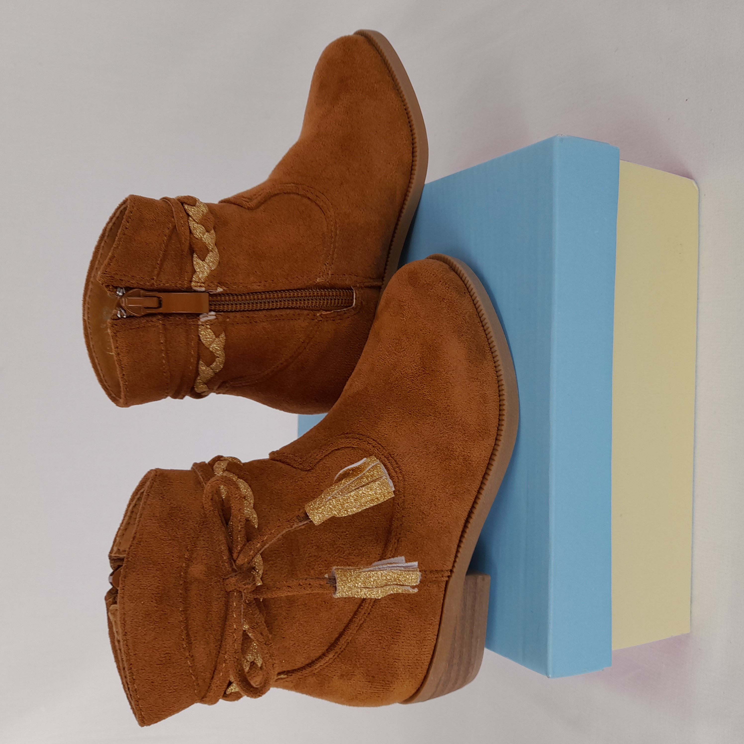 Bottes fille T25- camel - X état neuf - Photo 0