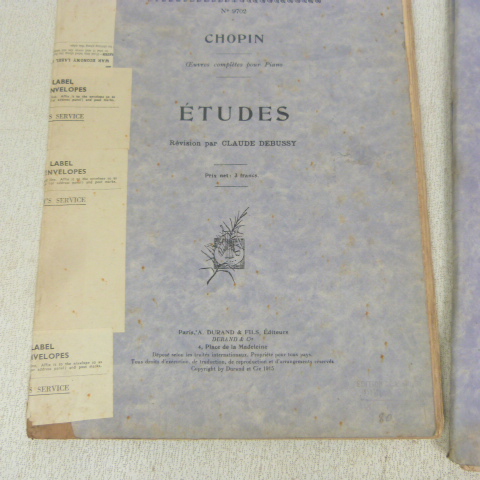 Etudes et Marzukas de Chopin editions Classiques Durand et Fils ANCIEN 1915(le lot des 2) - Photo 2