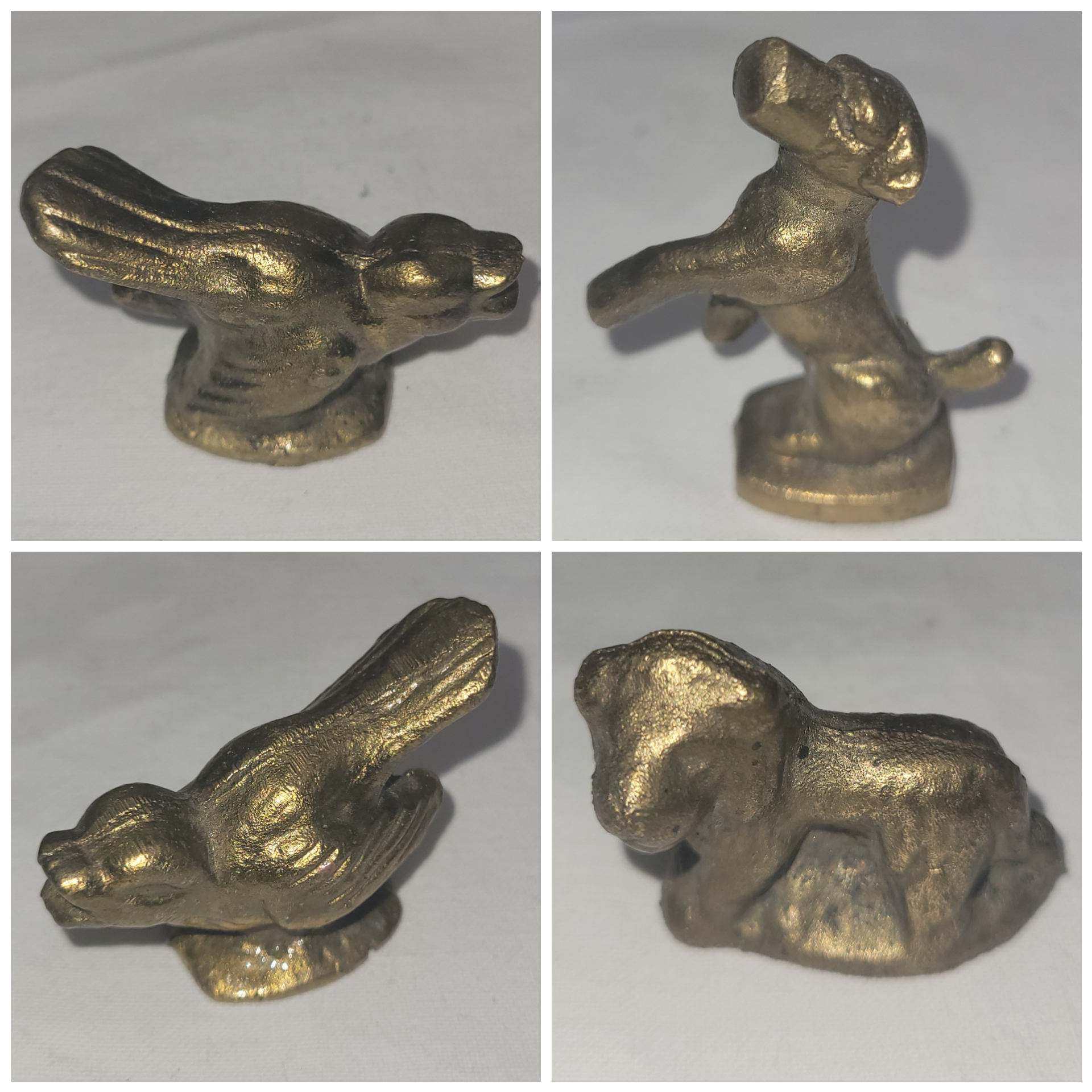 Lot art-déco bronze & laiton pts figurines bronze et pts pots laiton 100% vintage  - Photo 1