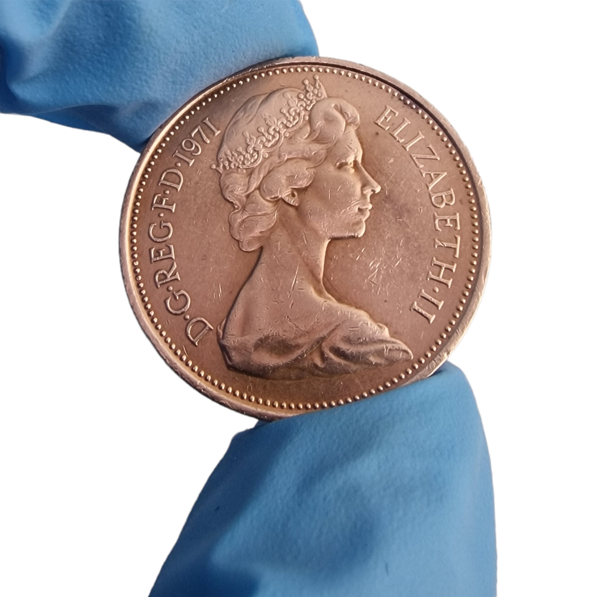 2 new pence Elisabeth II 1971 en qualité TTB  - Photo 2