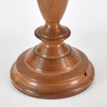 Pied de lampe en bois (tourné) - Bon état - Photo 2