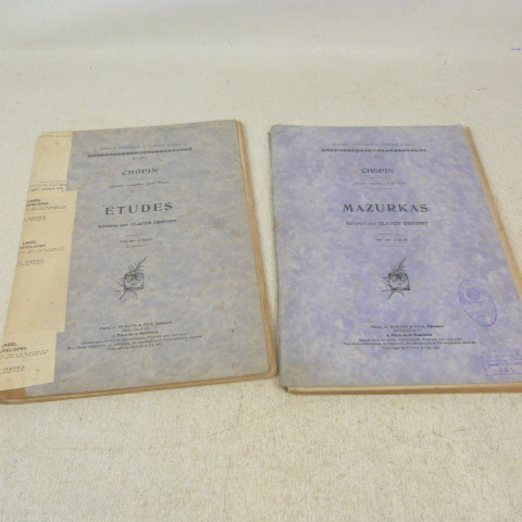 Etudes et Marzukas de Chopin editions Classiques Durand et Fils ANCIEN 1915(le lot des 2) - Photo 0