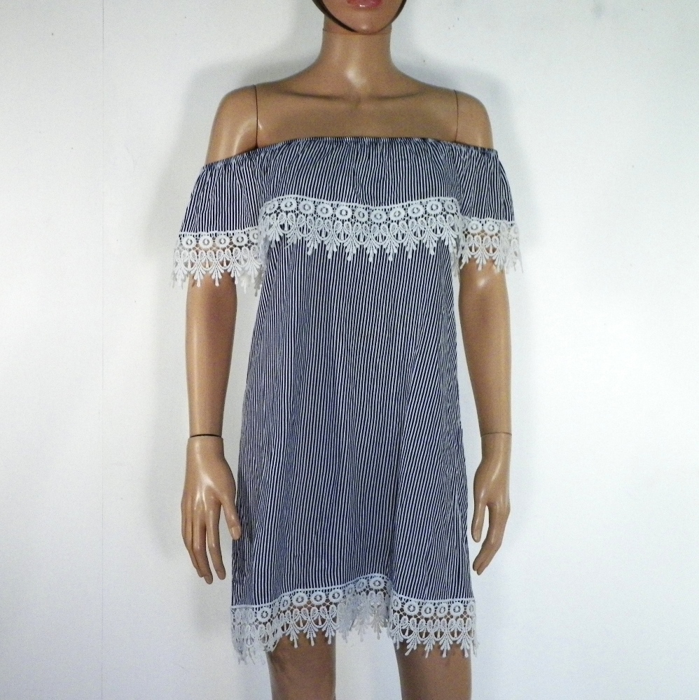 Robe Blanche/ Marine Taille Estime S - Label Emmaus - Modalova