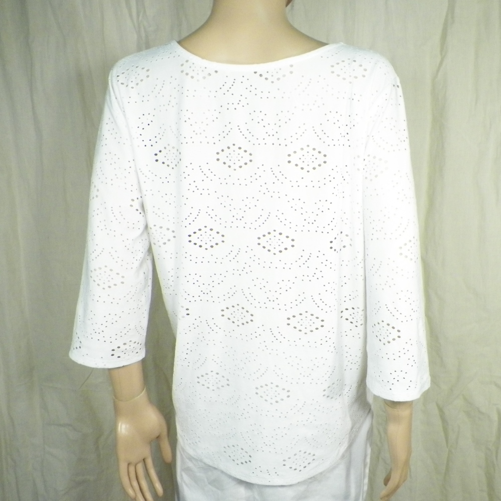 T-Shirt Femme Blanc Taille Estimée L. - Photo 2