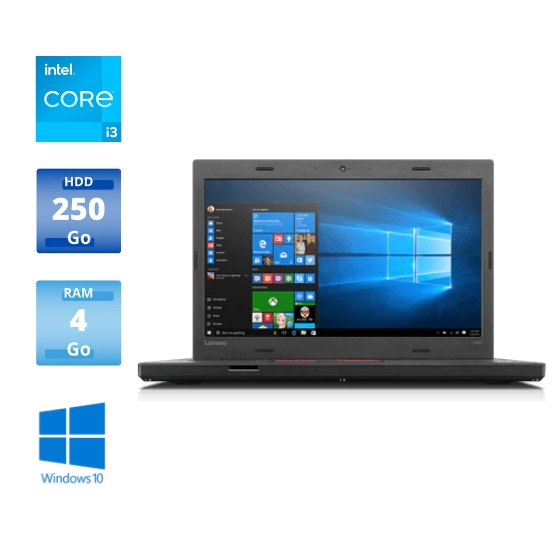 ORDINATEUR PORTABLE - LENOVO THINKPAD L470 W10DG - INTEL CORE I3-GÉNÉRATION 6 - 4GO - 250GO - Photo 0