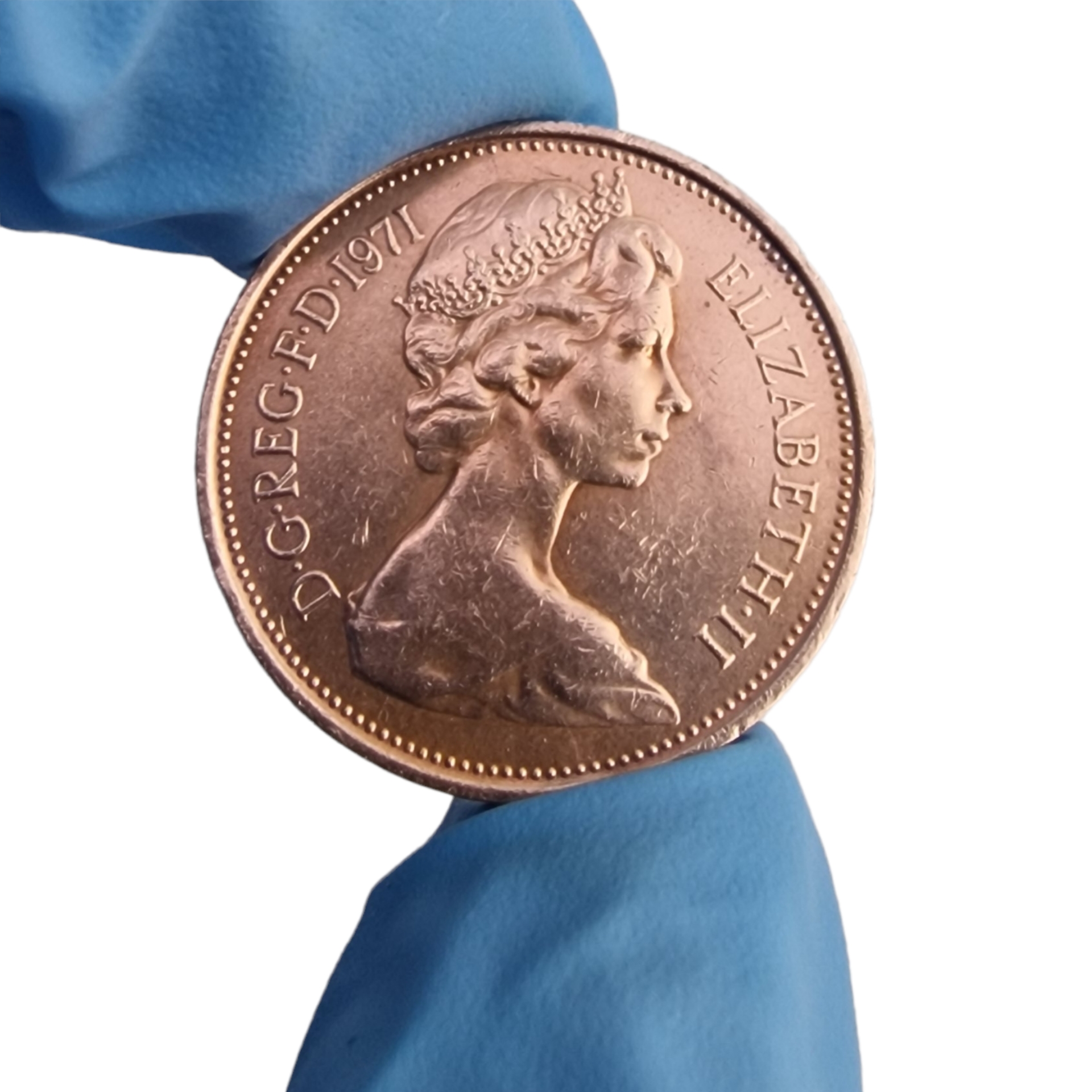 2 new pence Elisabeth II 1971 en qualité TTB  - Photo 5