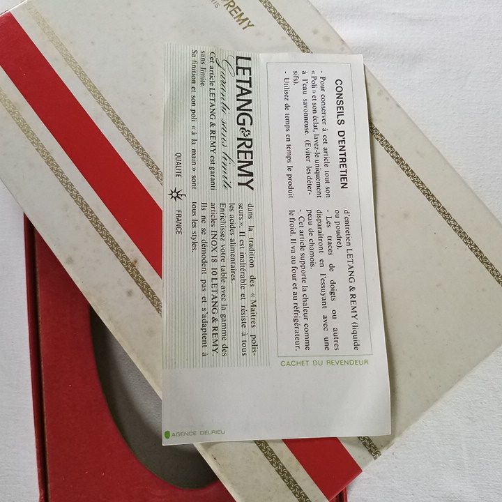 Saucier en inox Letang et Remy et sa cuillère de service Label Emmaüs