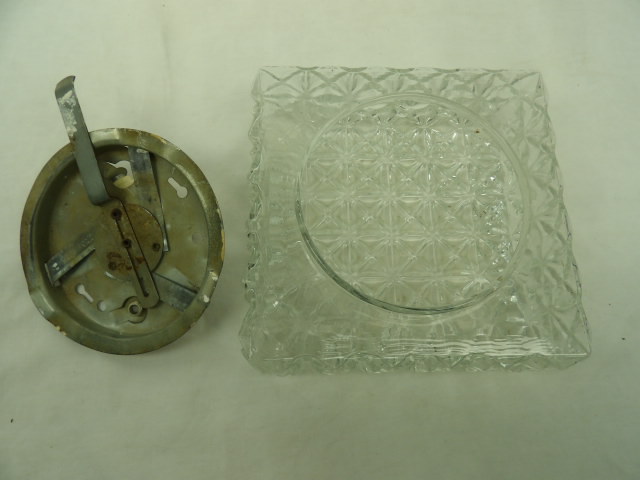 Plafonnier vintage en verre style année 1970 - Photo 2